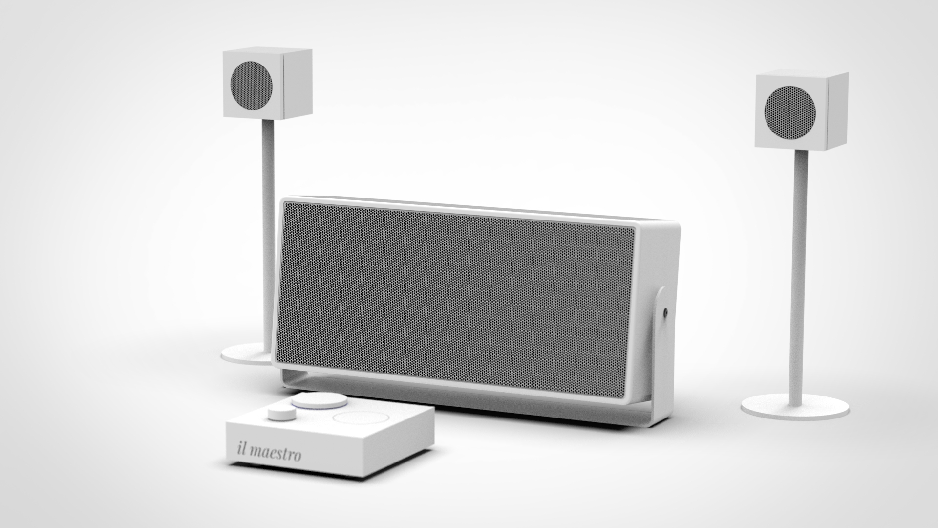 'Il trio' vestito in full white